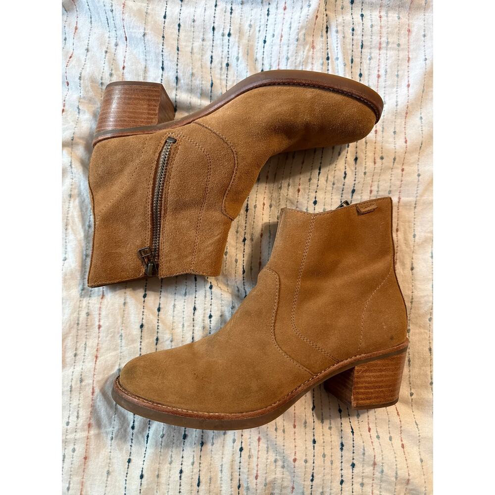 Roots Brown Suede Leather Heeled Ankle Booties Size Women’s 8.5
